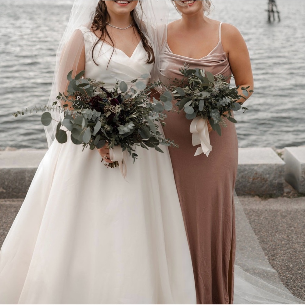 Revelry Skye Velvet Dress in Champagne